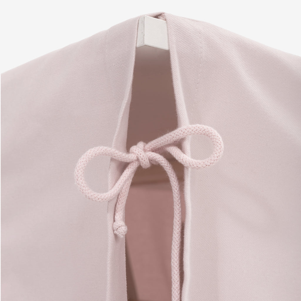 Detail der Fundertable Stoffverbindung in Rosa mit Kordelverschluss