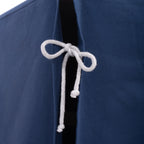 Detail der Fundertable Stoffverbindung in Blau mit Kordelverschluss