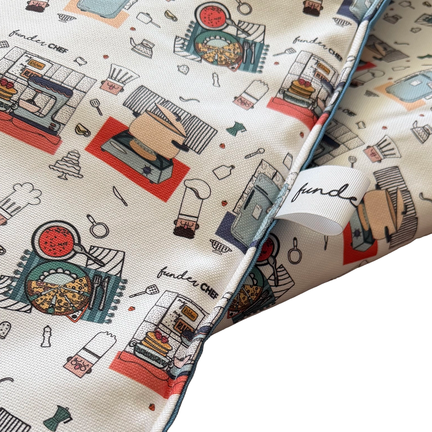 Detail der Fundertable Spielmatte „Chef“ – hochwertige Verarbeitung, strukturierter Stoff und langlebiger Druck