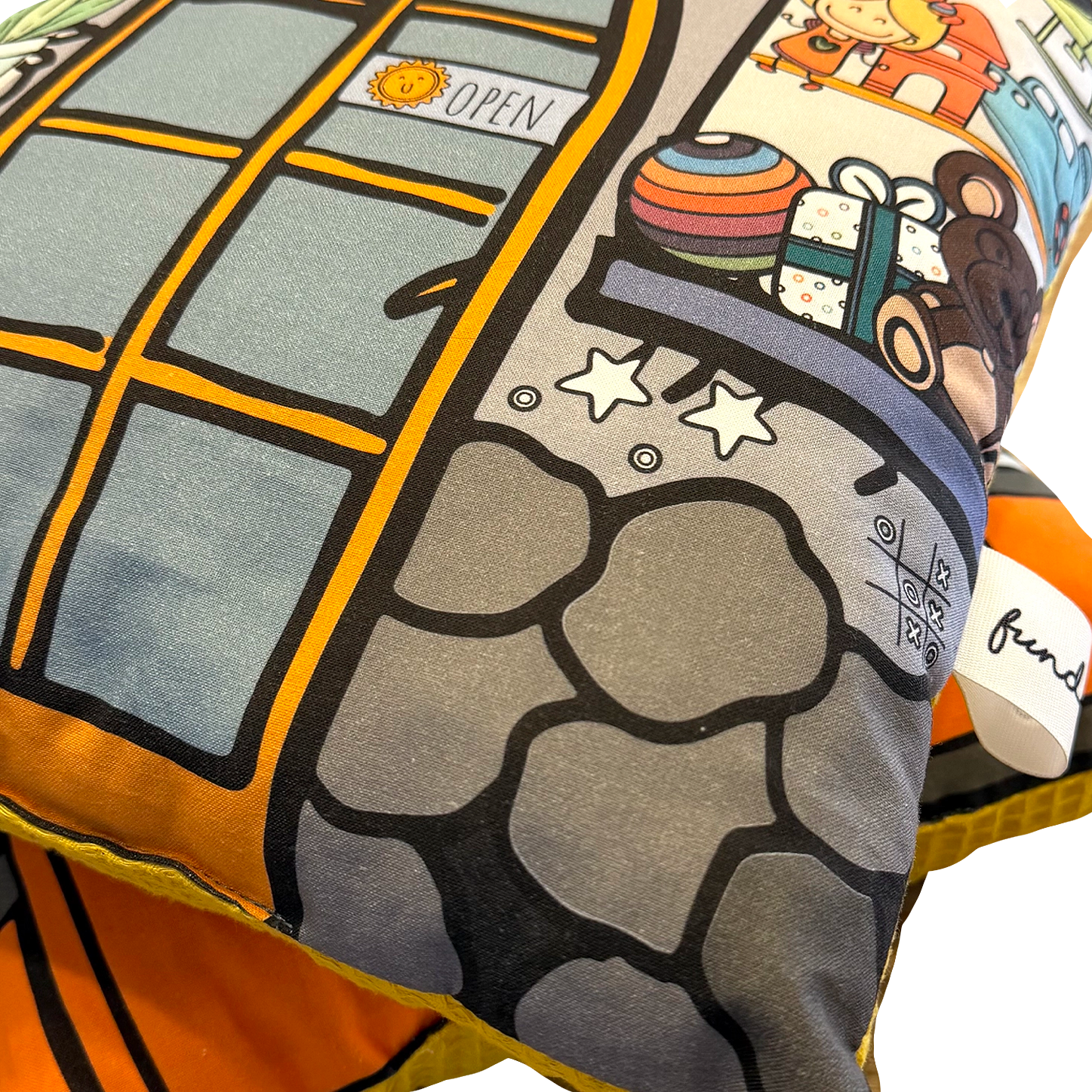 Fundertable Kissen mit Stadtmotiv – weicher Stoff, langlebige Verarbeitung und kreatives Design für fantasievolles Spielen