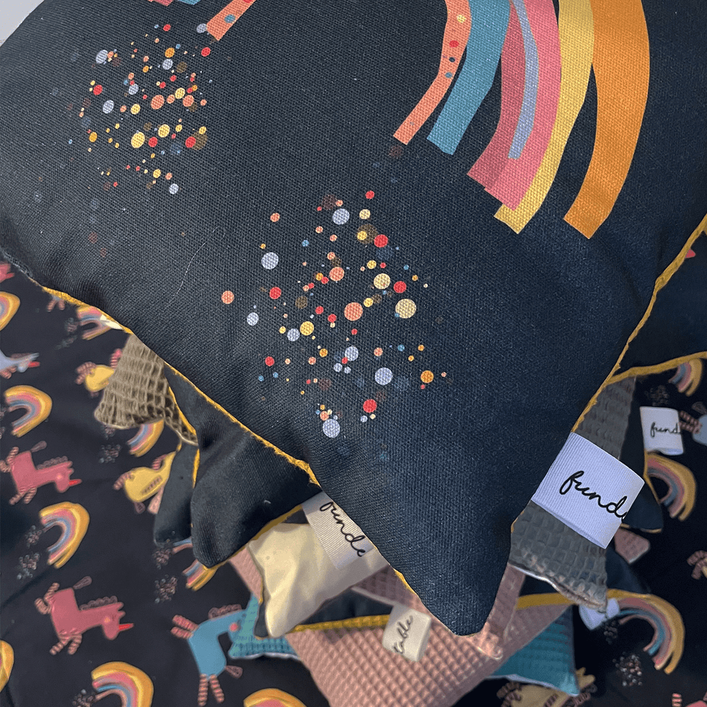Fundertable decorative cushions with illustrated prints and premium fabric finish