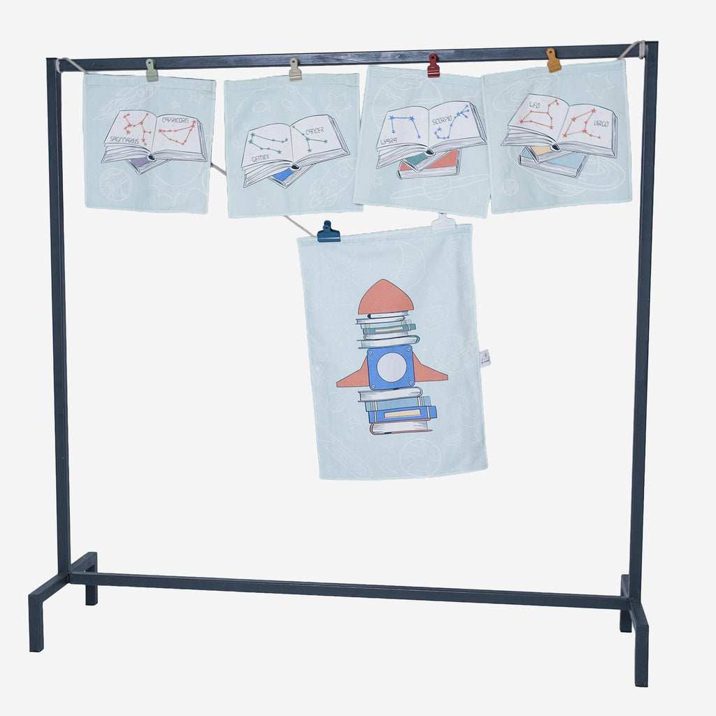 Fundertable Set „Space & Stories“ – mit Sternbildern und Raketenmotiv