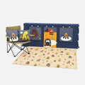 Fundertable Camp Globetrotter MAX Set mit Base, Fenster- und Türflaps, Spielmatte und Kissen. Komplette Spielwelt für kreatives Spielen, Rückzug und Abenteuer unter dem Tisch.