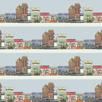Fundertville Design – Stadtmuster mit liebevoll illustrierten Häusern, Läden und Straßenszenen für eine spielerische Umgebung unter dem Tisch mitten im Familienalltag